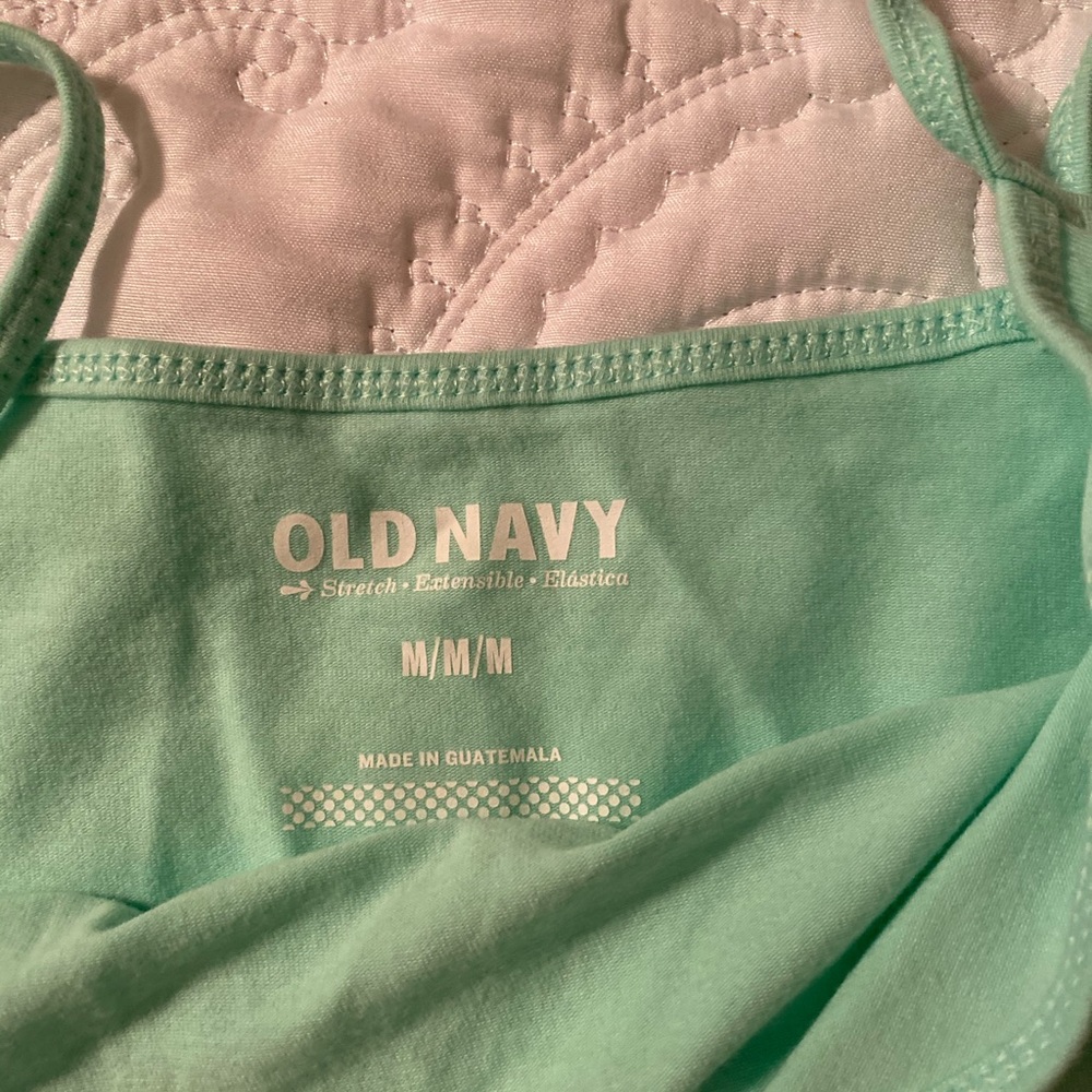 Old Navy mint and tan tank tops